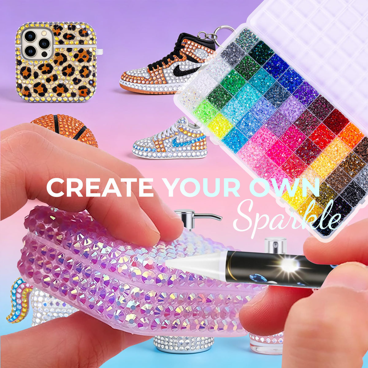 Bedazzling Kit 48000Pcs 60 Colors 3mm Resin Jelly Rhinestones - Diamond Art