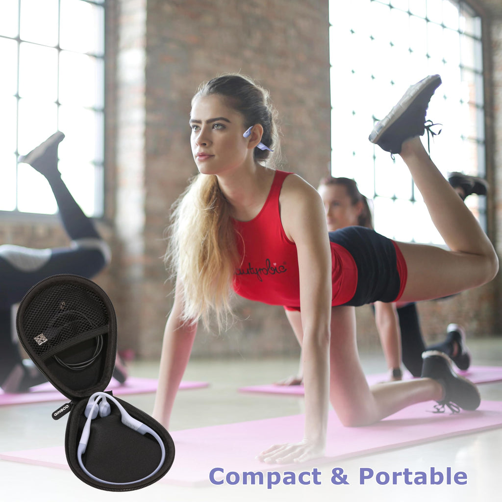 Ginsco Universal Bone Conduction Headphones Case Compatible with SHOKZ New OpenRun Pro 2/Pro 2 Mini/OpenRun/OpenSwim Open-Ear Sport Headphones, Compatible with CXK/Raycon/BAICLUD/MRYTKY (Green)
