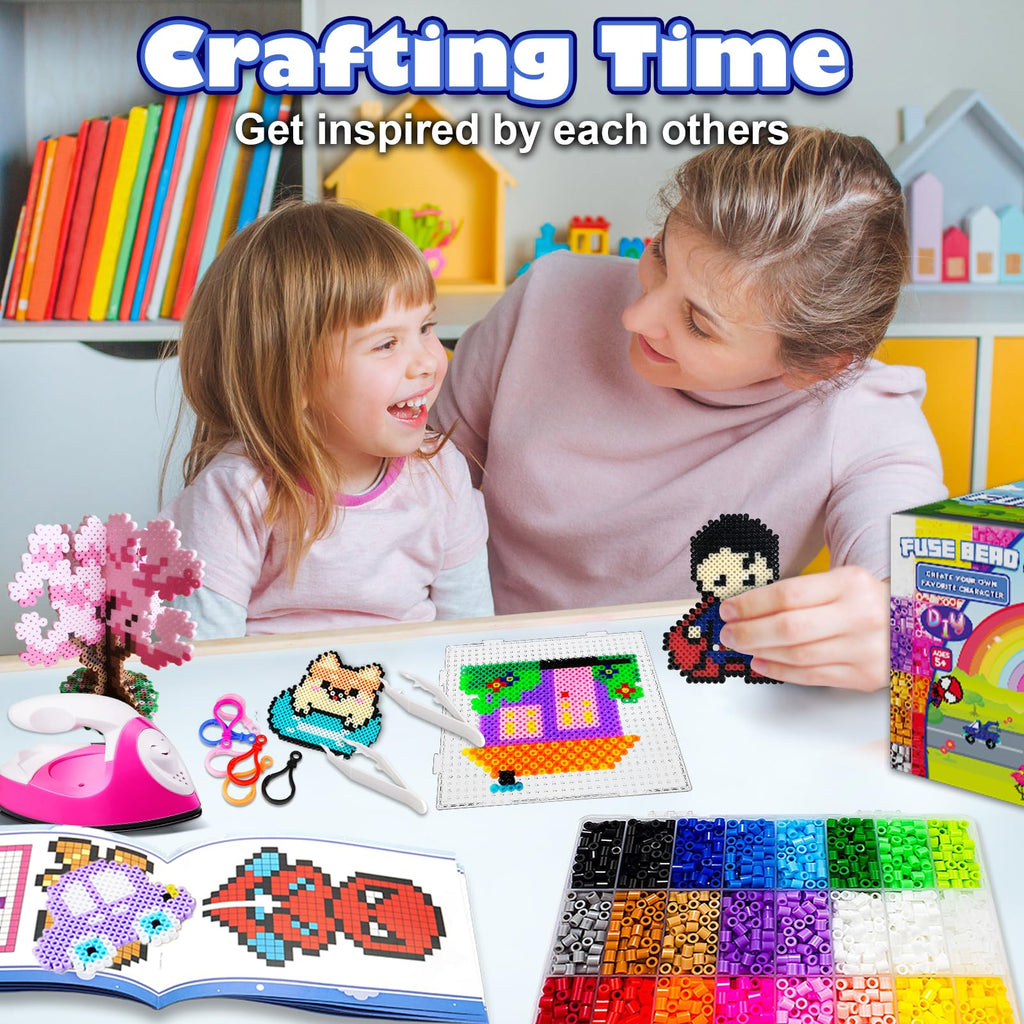 23000 5mm Fuse Beads Kit for Craft Gifts - 22 Colors | 106 Patterns