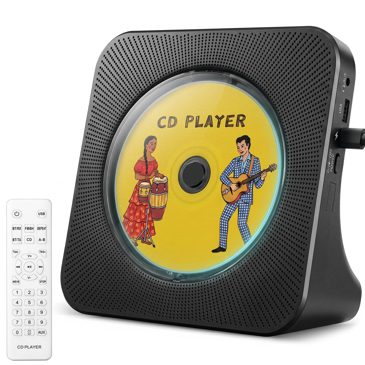 Gueray KC906 Desktop Bluetooth CD Player for Learning (K–12)