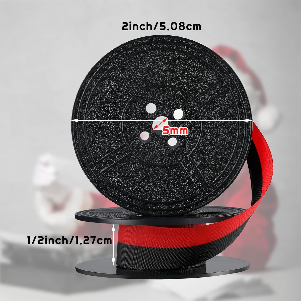 Tenare 4 Pairs Universal Typewriter Ribbon, Calculator Ribbon, Red, Black