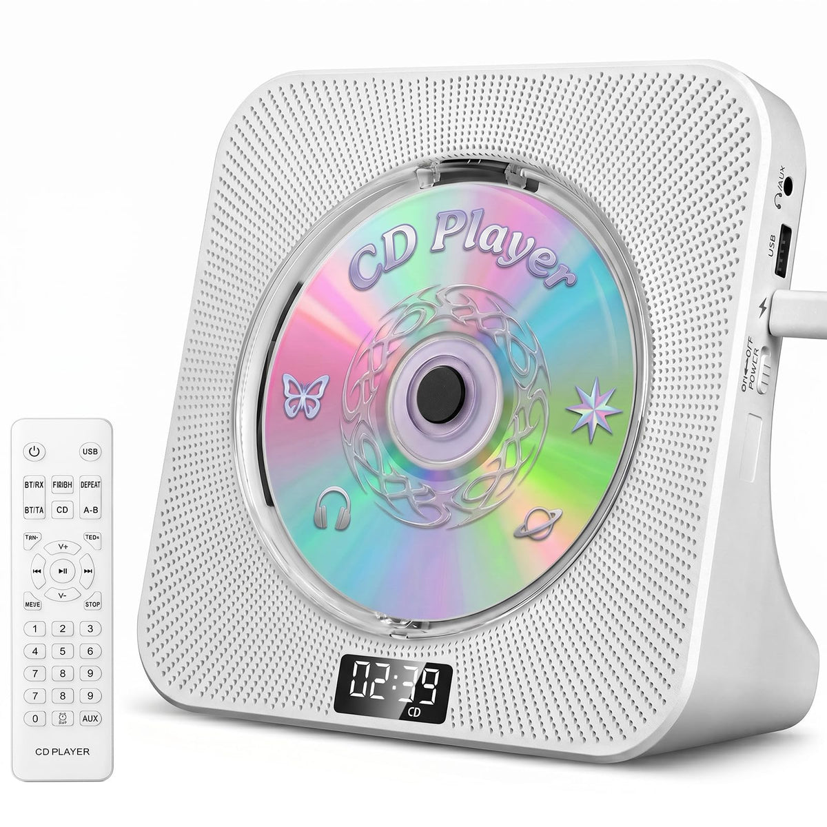 Gueray KC906 Desktop Bluetooth CD Player for Learning (K–12)