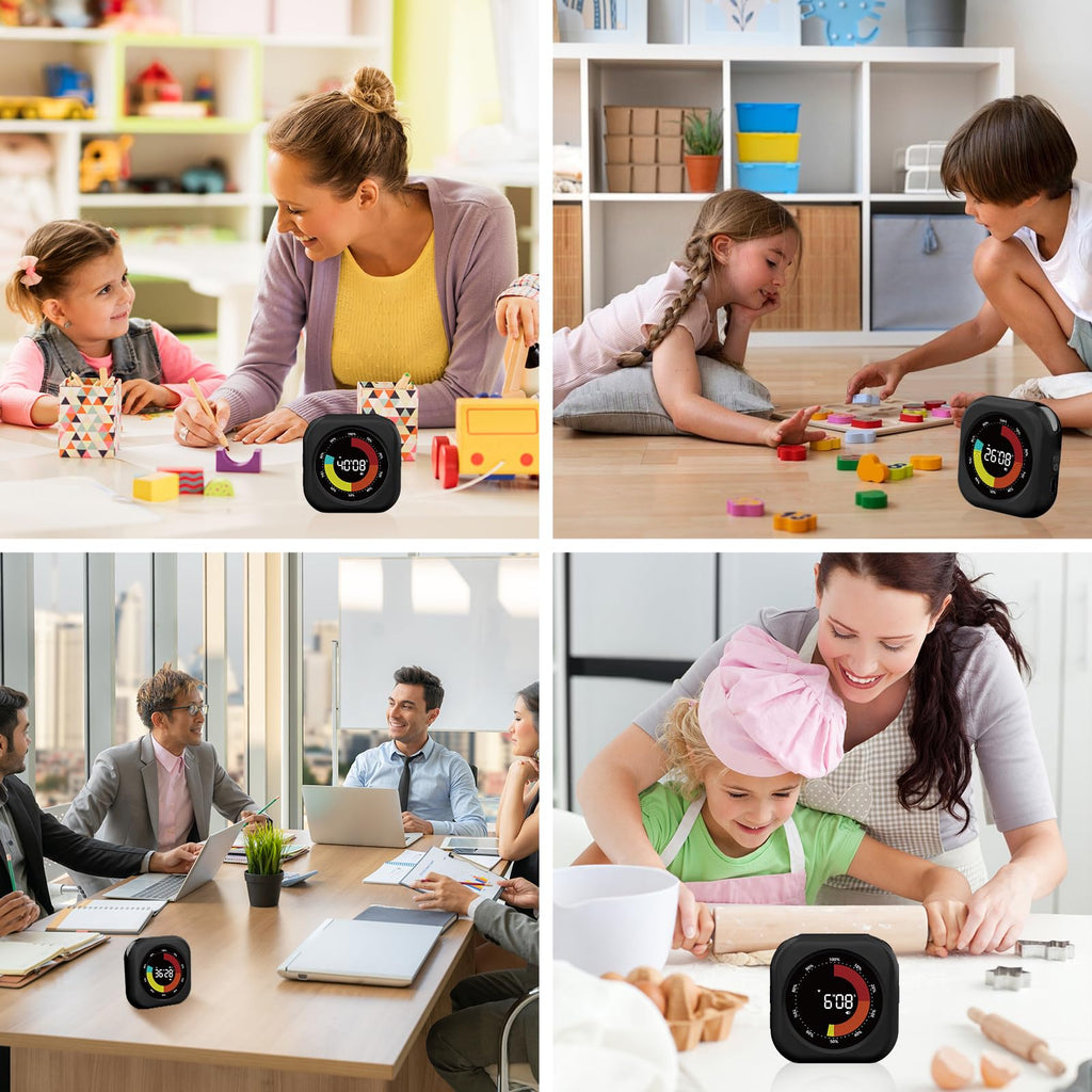 Visual Timer for Kids, Rechargeable 10-Hour Countdown/Up Timer