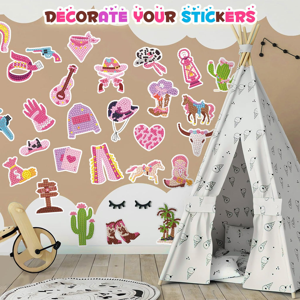 Labeol Diamond Art Kits for Kids Boys and Girls Ages 6-8-10-12 Easy to DIY Creative Diamond Art Sticker Craft by Numbers Kits for Kids and Adult Beginners (Animal)
