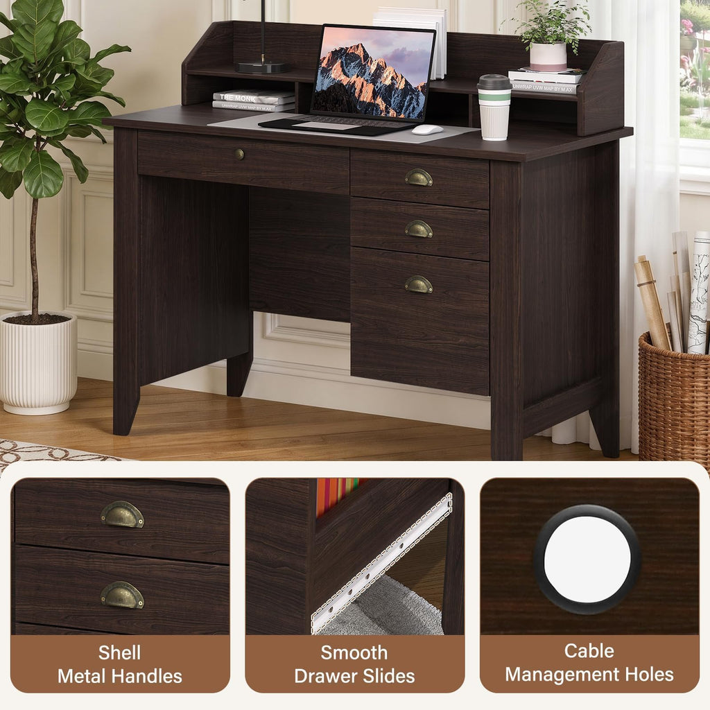 4 EVER WINNER 47-Inch Student Desk with Drawers