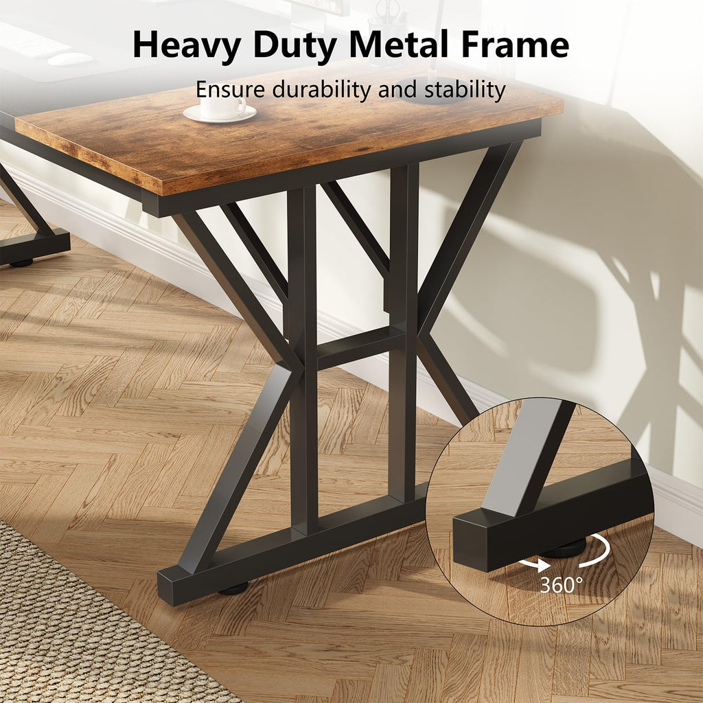 63" Large Computer Desk with Thickened Frame for Home Office, Living Room