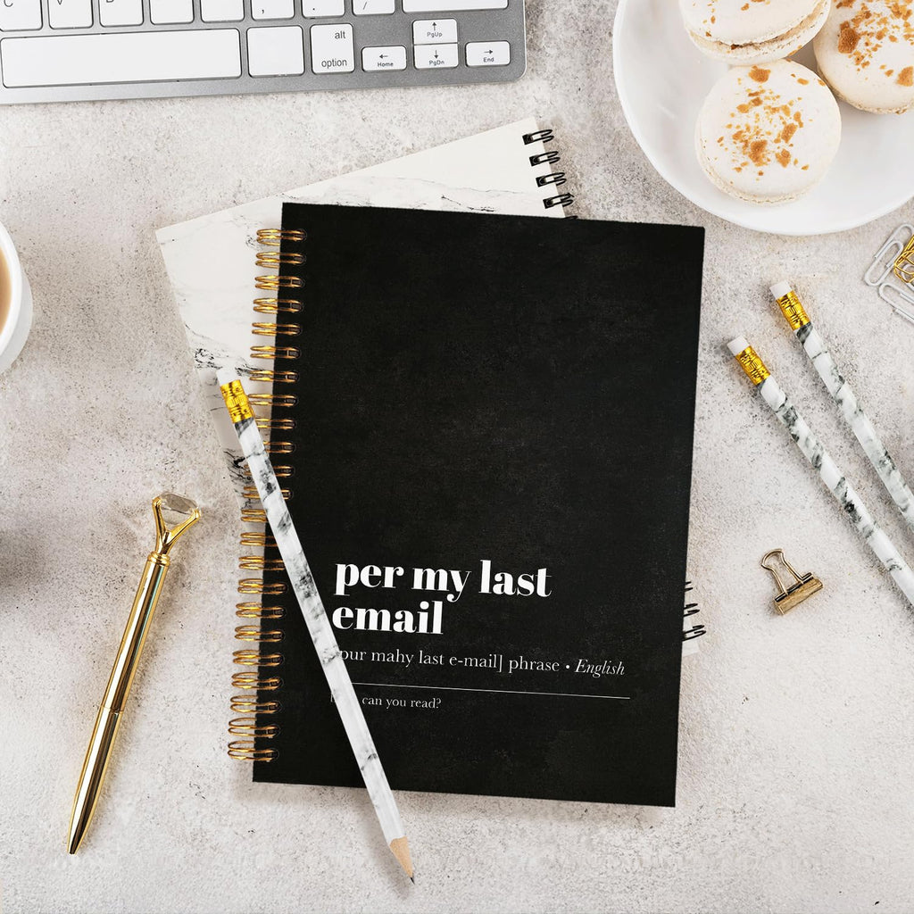 Funny Black Cat Spiral Notebook,Office Notebooks for Work