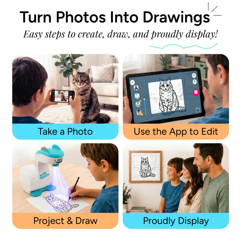 Flycatcher smART Sketcher 2.0 Projector, Step-by-Step Drawing, Kids Ages 5+