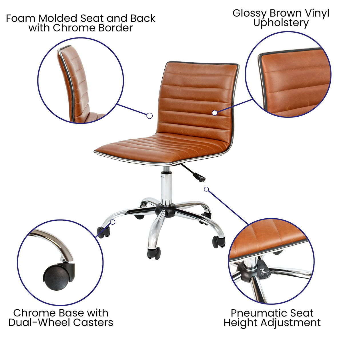 Flash Furniture Swivel Office Chair, Black