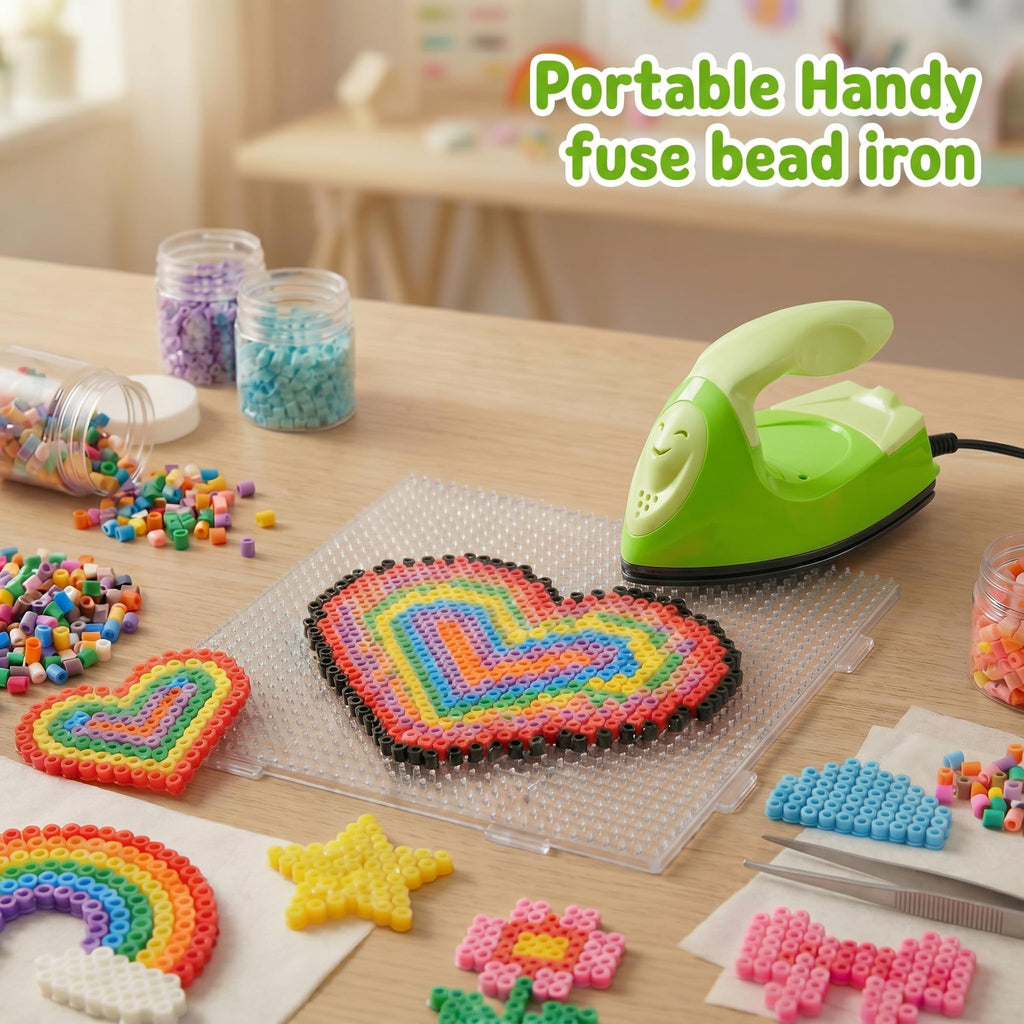 Honoson Mini Iron for Craft Small Iron on Patch Fuse Bead, Mint Green