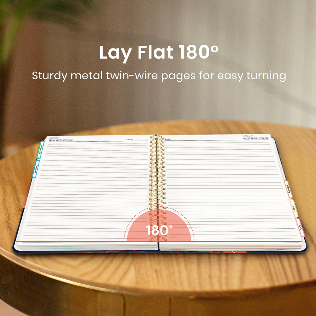 Taja Spiral Notebooks for Work 5 Subject Notebook with Removable Dividers