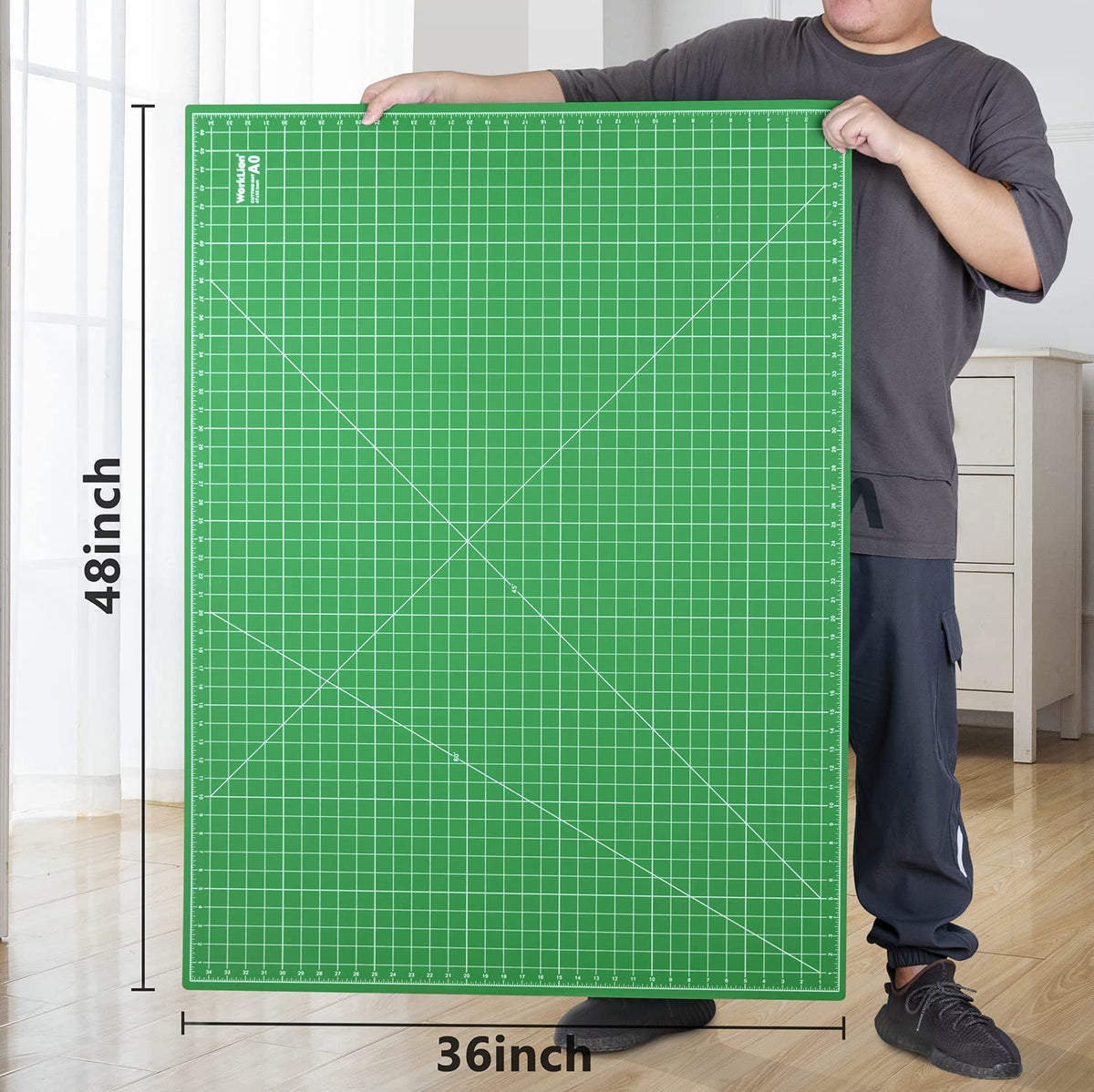 WORKLION 12" x 18" Art Self Healing PVC Cutting Mat, Double Sided, Gridded Rotary Cutting Board for Craft, Fabric, Quilting, Sewing, Scrapbooking Project……