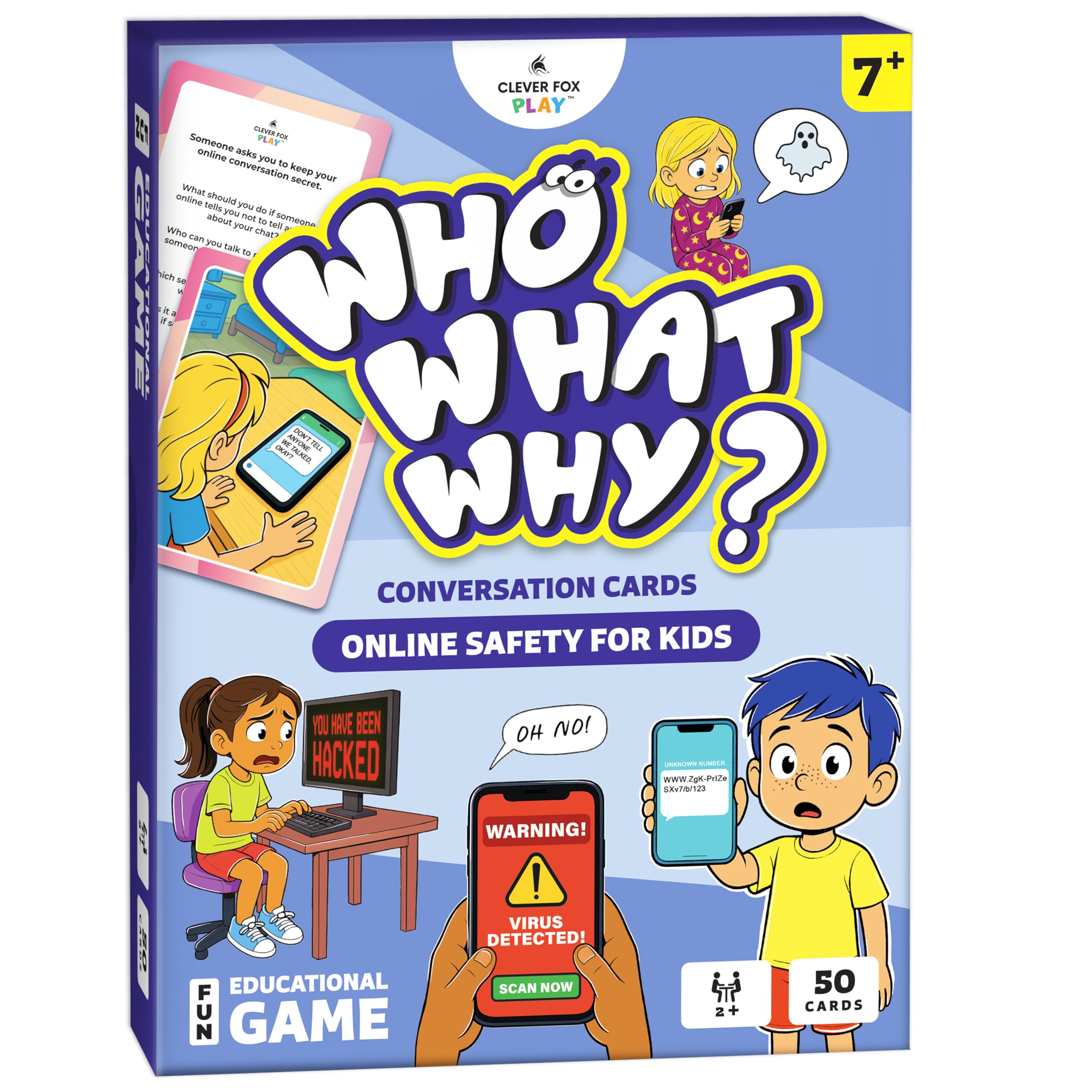 Who What Why: Online Safety Conversation Cards (Ages 4+)
