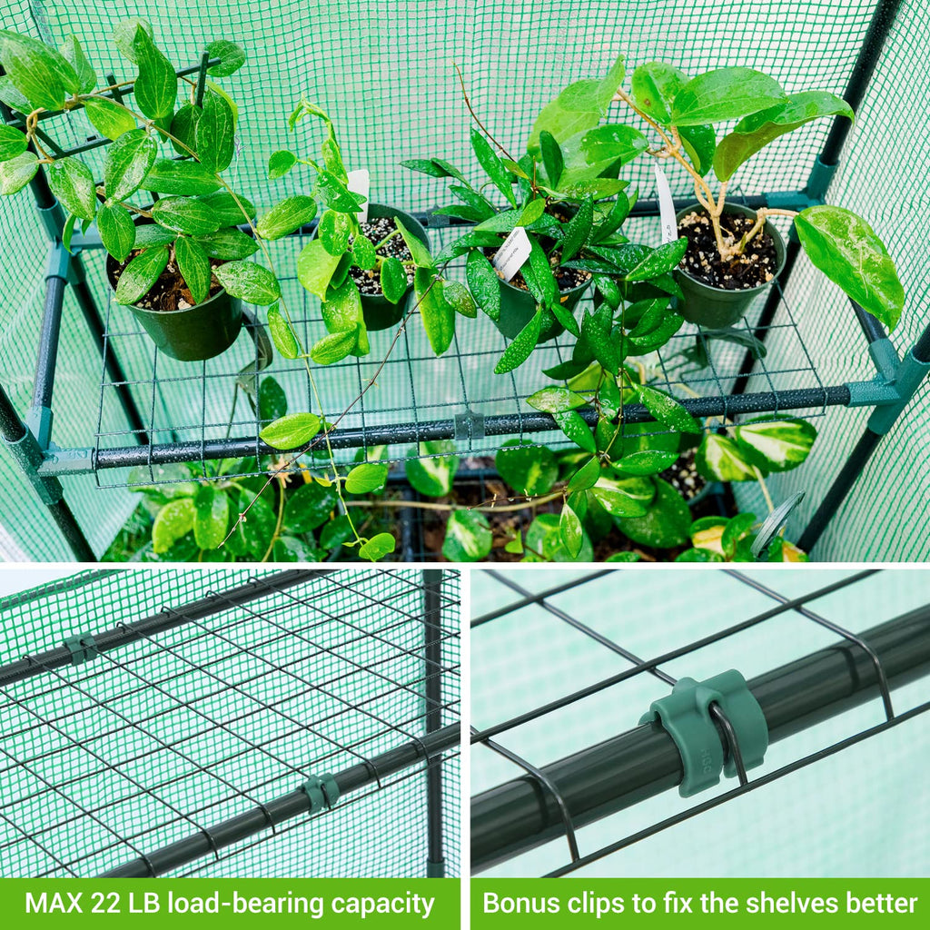 Ohuhu Plastic Greenhouse with 3–4 Tiers, Up to 22.56 Sq Ft