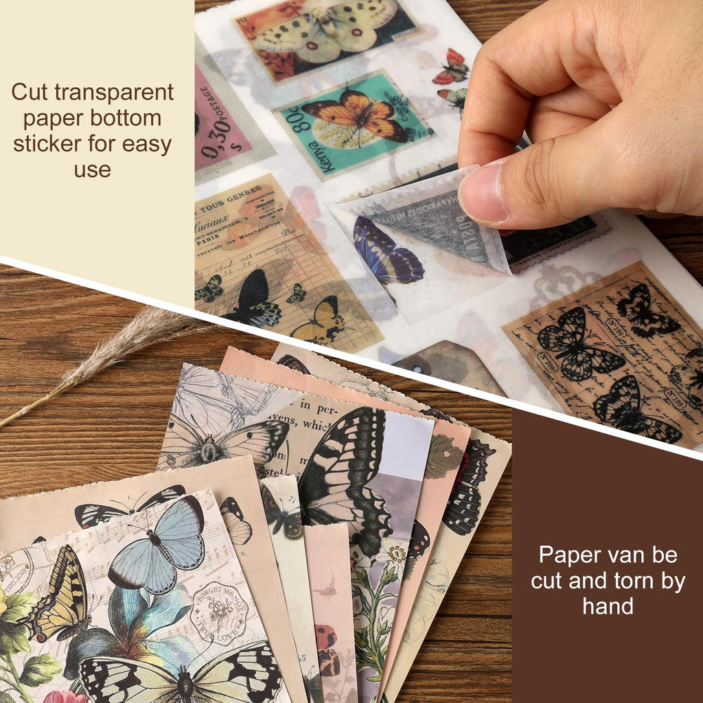 Scrapbook Stickers - 300 Pre-Cut Washi Stickers & 20 Scrapbook Papers for Travel Journaling