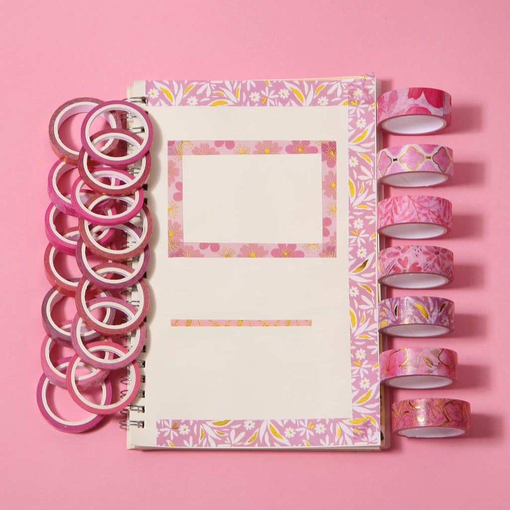 Mr. Pen- Washi Tape Set, 21 Rolls, Assorted Sizes, Floral