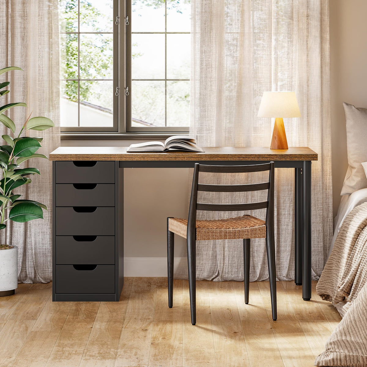 LITTLE TREE 47-Inch Five-Drawer Student Desk