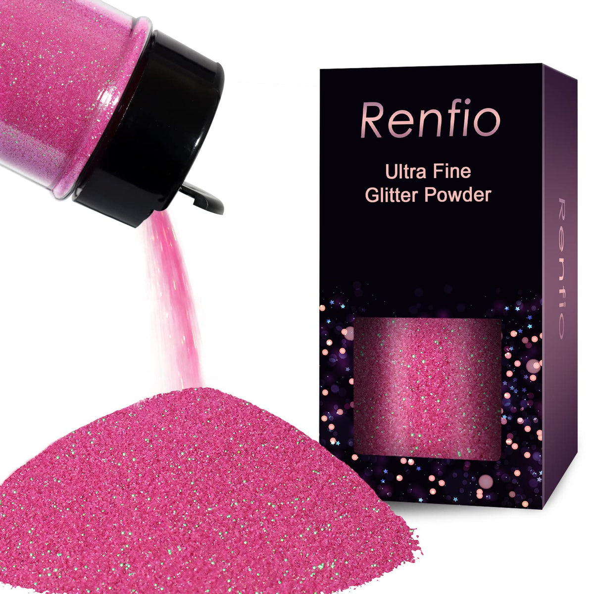 Renfio: Ultra Fine Glitter Powder, 2.11 oz (60g) – Metallic & Holographic