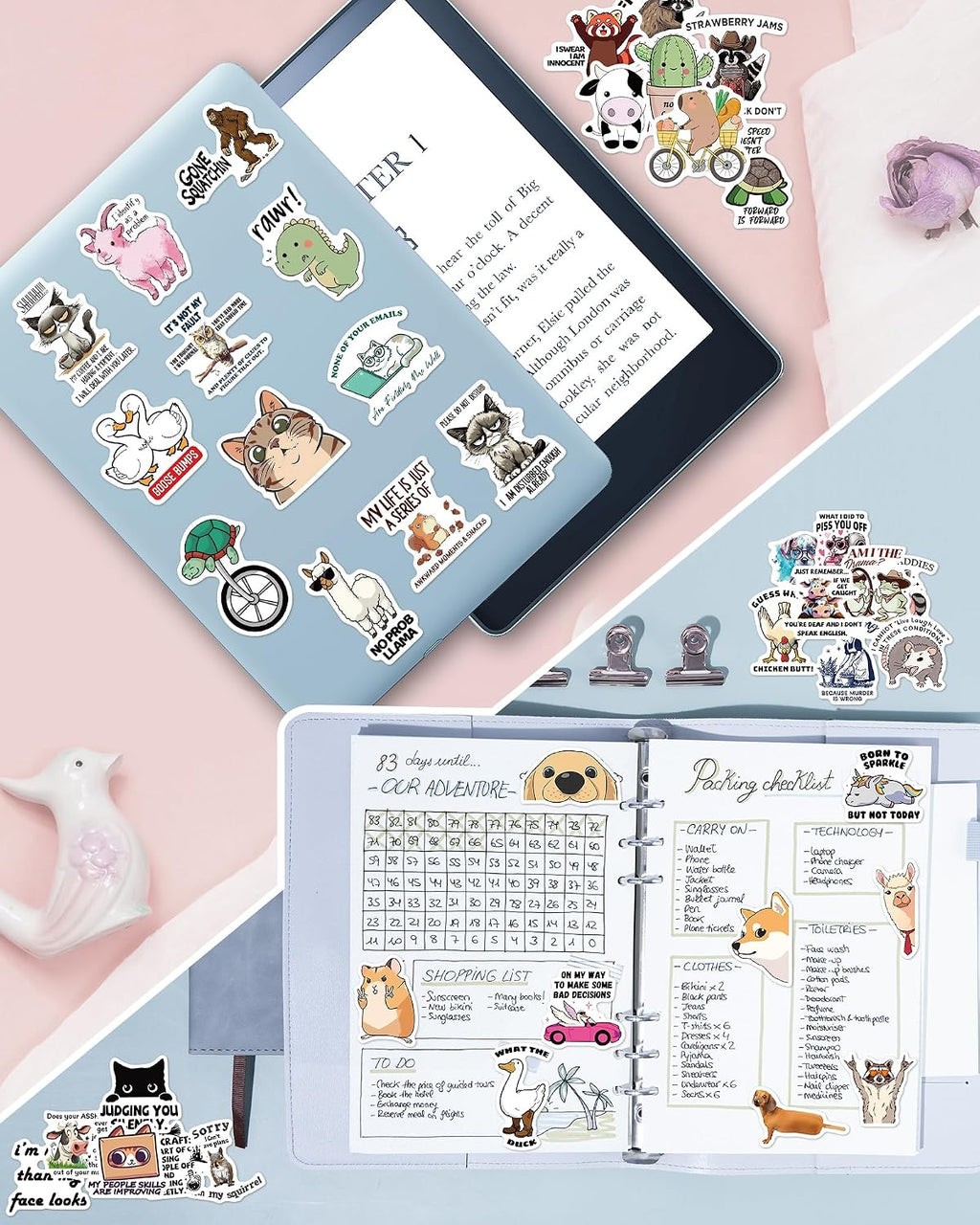 300 Pcs Funny Stickers for Adults, Sticker Pack for Water Bottle Laptop
