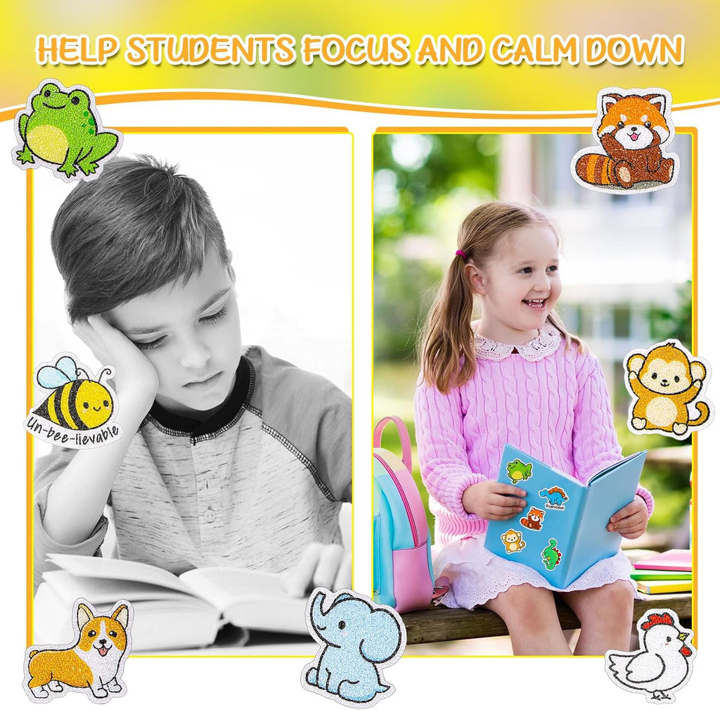 36 PCS Calm Strips for Anxiety Sensory Stickers - Fidget Stickers with Rough Texture - Adhesive Tactile Sensory Strips Anxiety Relief Items for Students, Adults