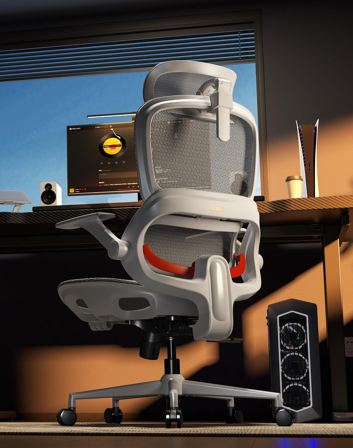 SIHOO M18 Ergonomic Office Chair, Mesh Back Desk Chair with Headrest