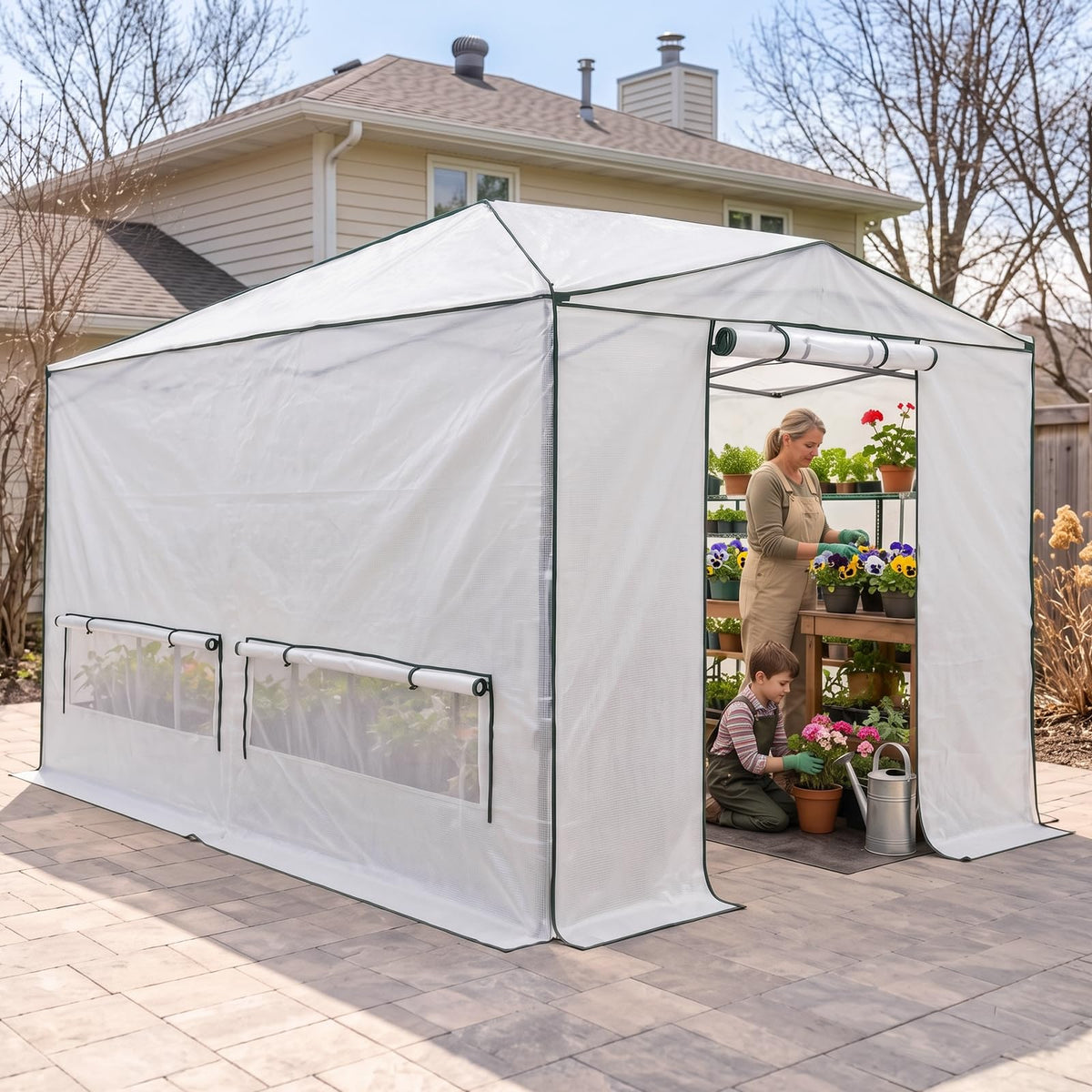 EAGLE PEAK Pop-Up Walk-In Greenhouse (Multiple Sizes)