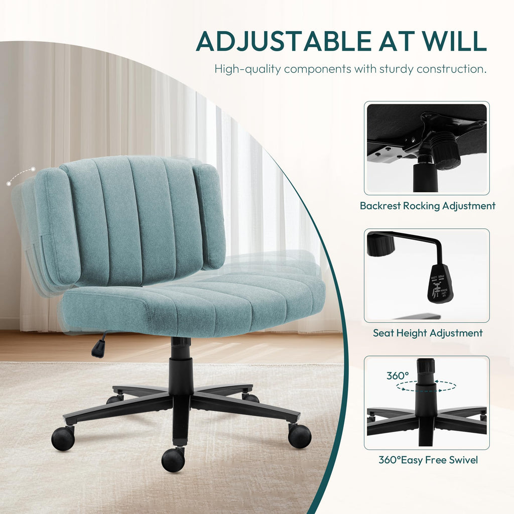 Vigosit Plush Cross-Legged Desk Chair (Multiple Colors)