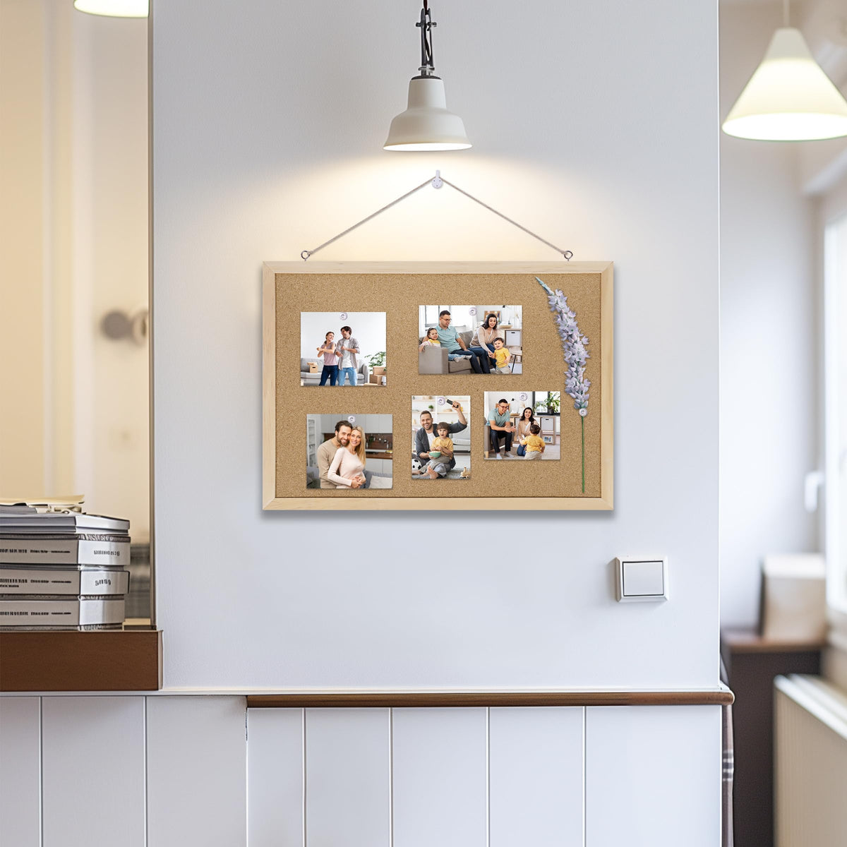 DAHAPYBOO Framed Cork Bulletin Board