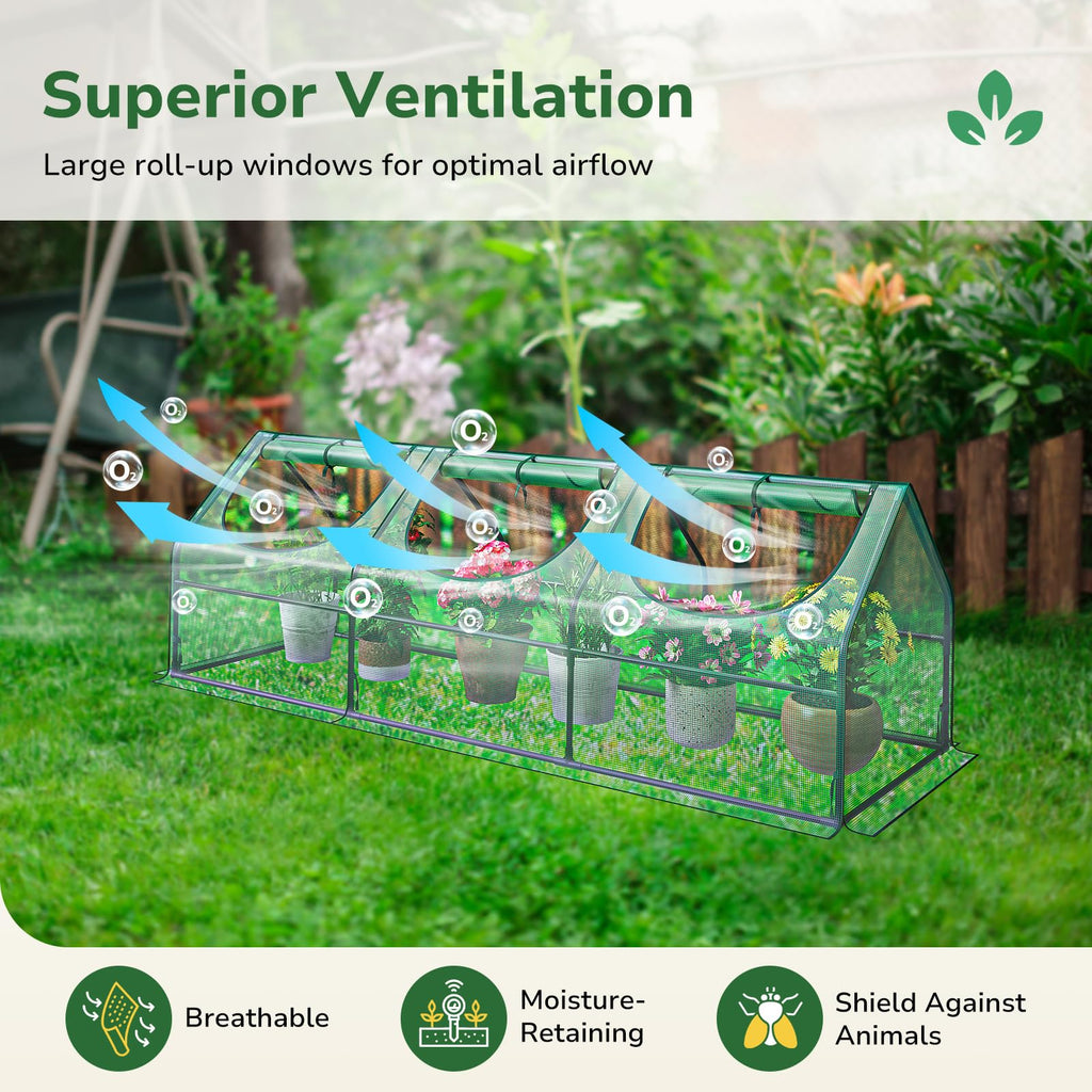 Greatbuddy Small Greenhouse, 9 Sq Ft (3 ft × 3 ft)