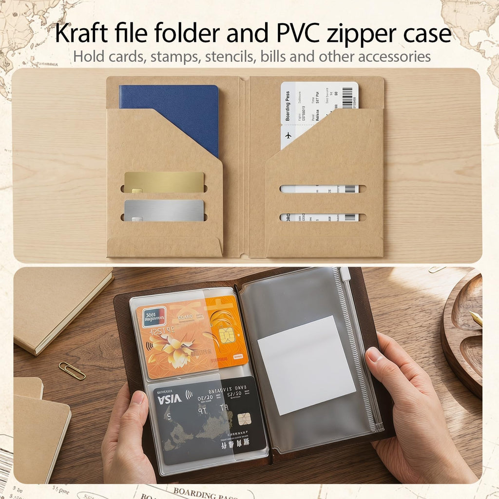 2PACK A5 Size Travelers Journal Notebook Accessories Inserts Kit