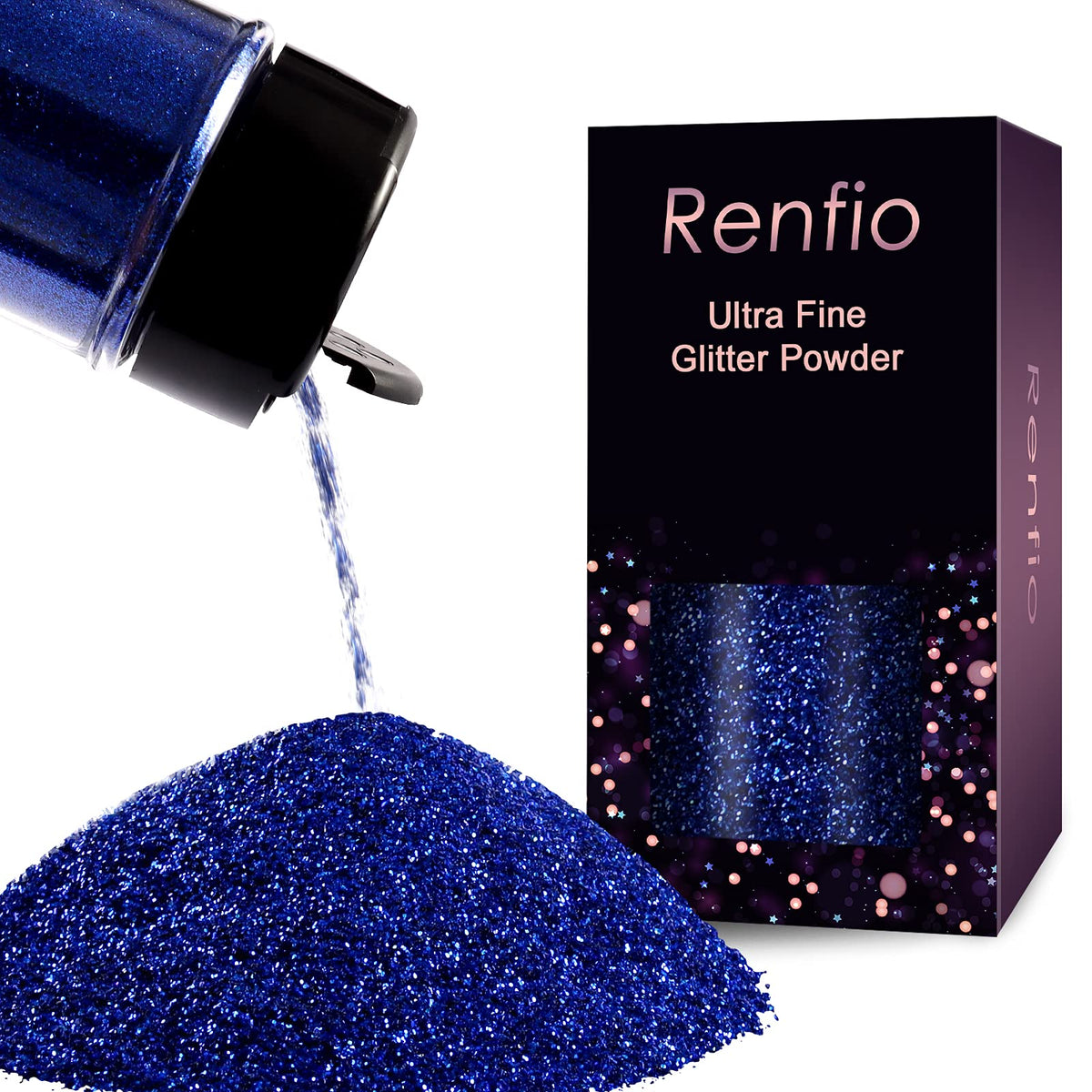 Renfio: Ultra Fine Glitter Powder, 2.11 oz (60g) – Metallic & Holographic