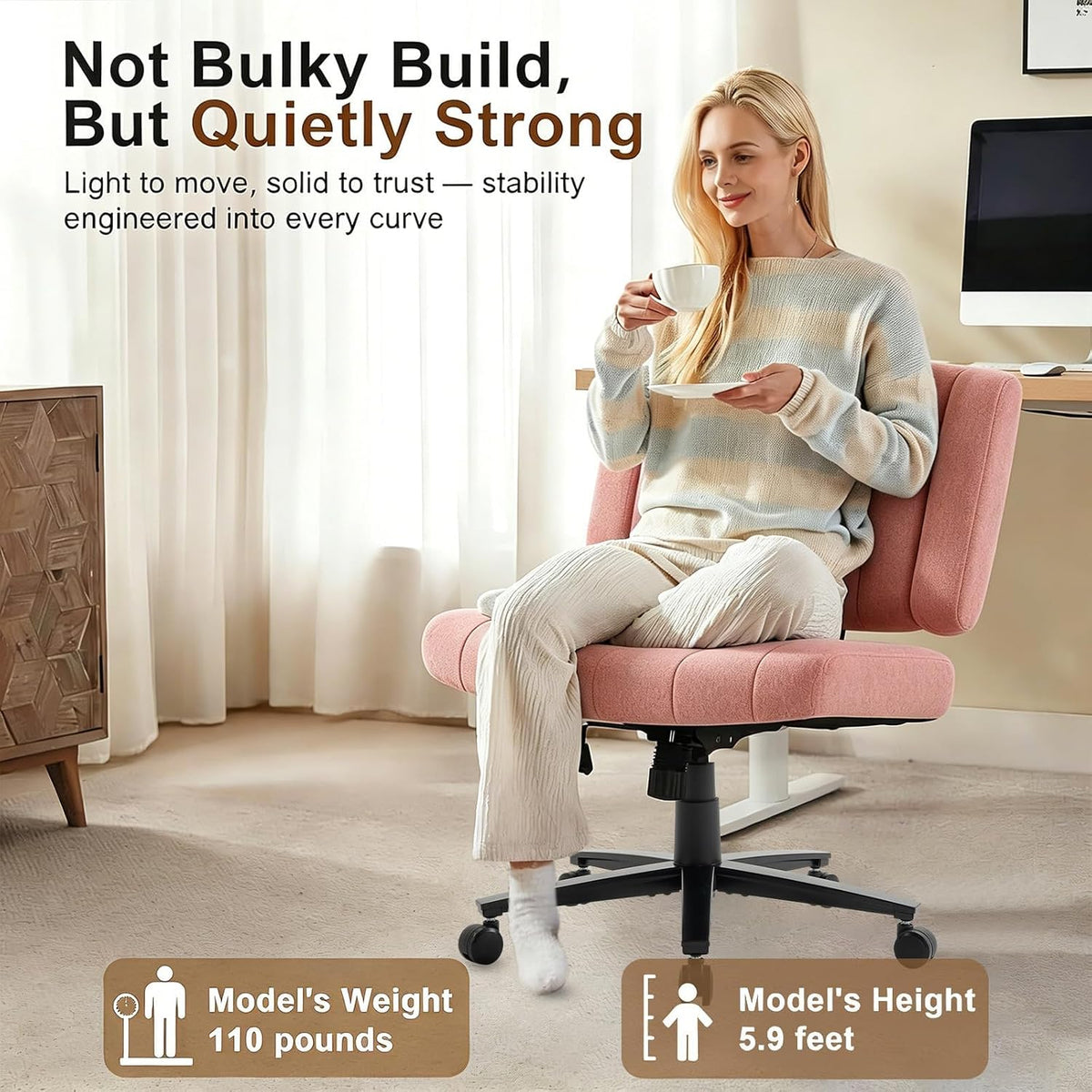 Vigosit Plush Cross-Legged Desk Chair (Multiple Colors)