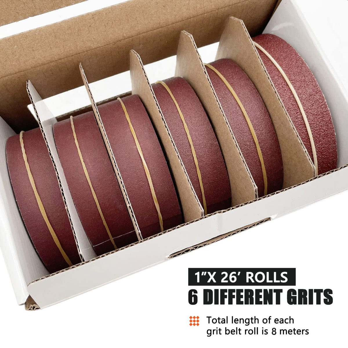 Emery Cloth Roll, 6M, 4 Rolls