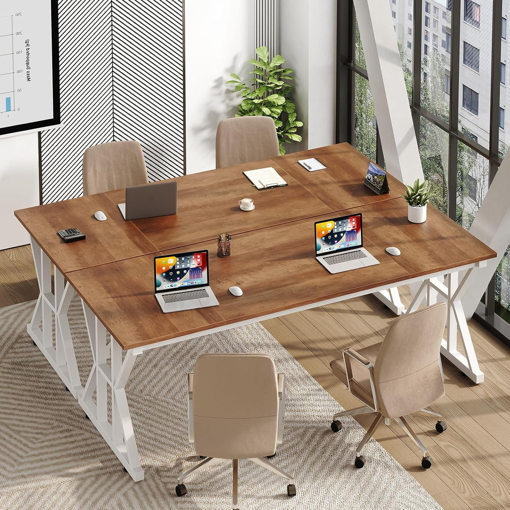 63" Large Computer Desk with Thickened Frame for Home Office, Living Room