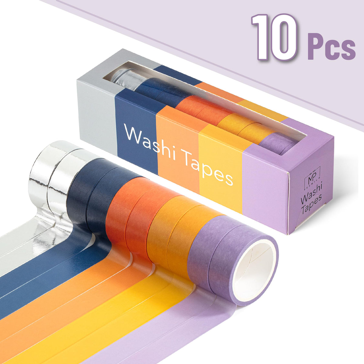 Mr. Pen- Washi Tape Set, 10 Rolls, 5.5 Yards/Roll
