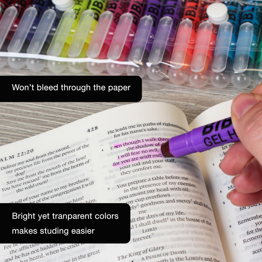 U.S. Office Supply Bible Safe Highlighter, Set of 6 Assorted Colors
