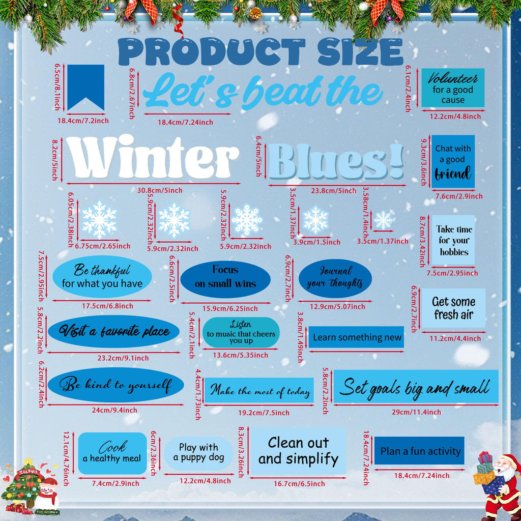 Funrous 71 Pcs Winter Bulletin Board Set Holidays Around The World