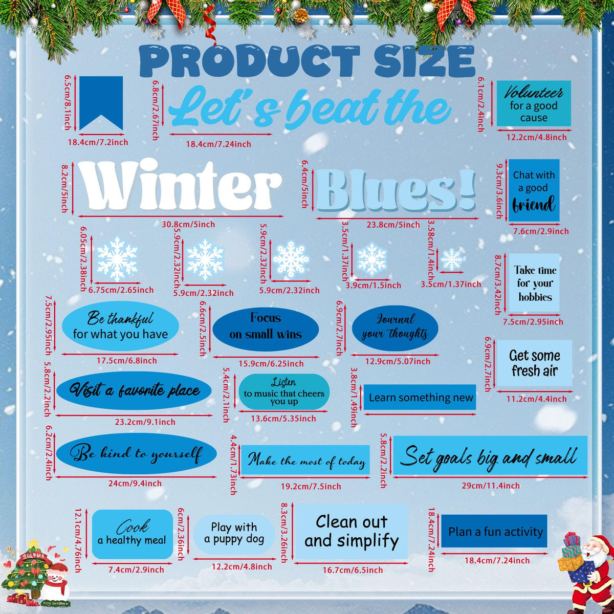 Funrous 71 Pcs Winter Bulletin Board Set Holidays Around The World