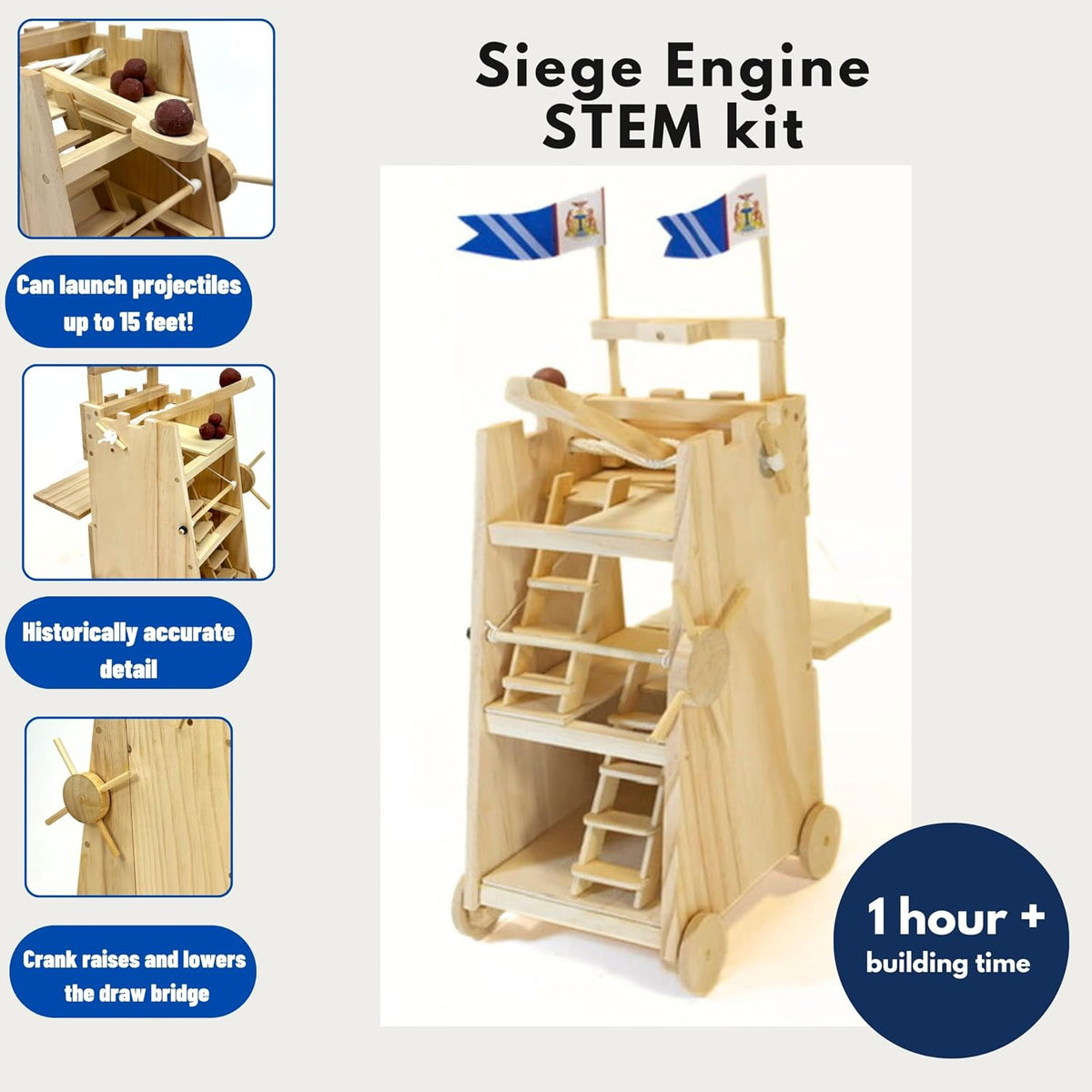 Pathfinders Medieval Siege Tower & Catapult Kit (Ages 14+)