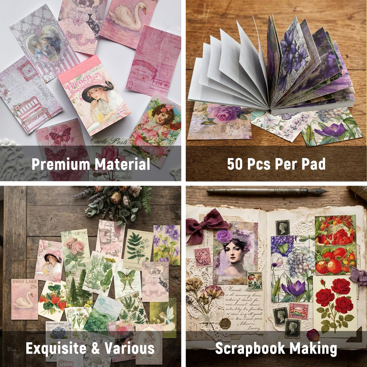 PRSTINCOL 2346PCS Quote Stickers,48 Sheets Scrapbook Supplies Kit Word Stickers for Journaling, Card Making, Vision Board Supplies for Adults Crafting