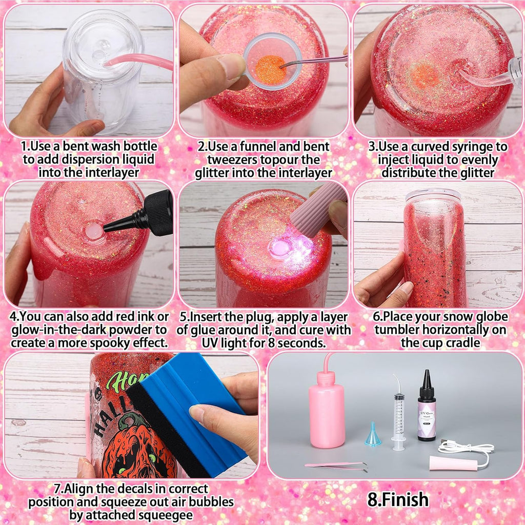 Halloween DIY Snow Globe Tumbler Craft Kit — 4-Pack