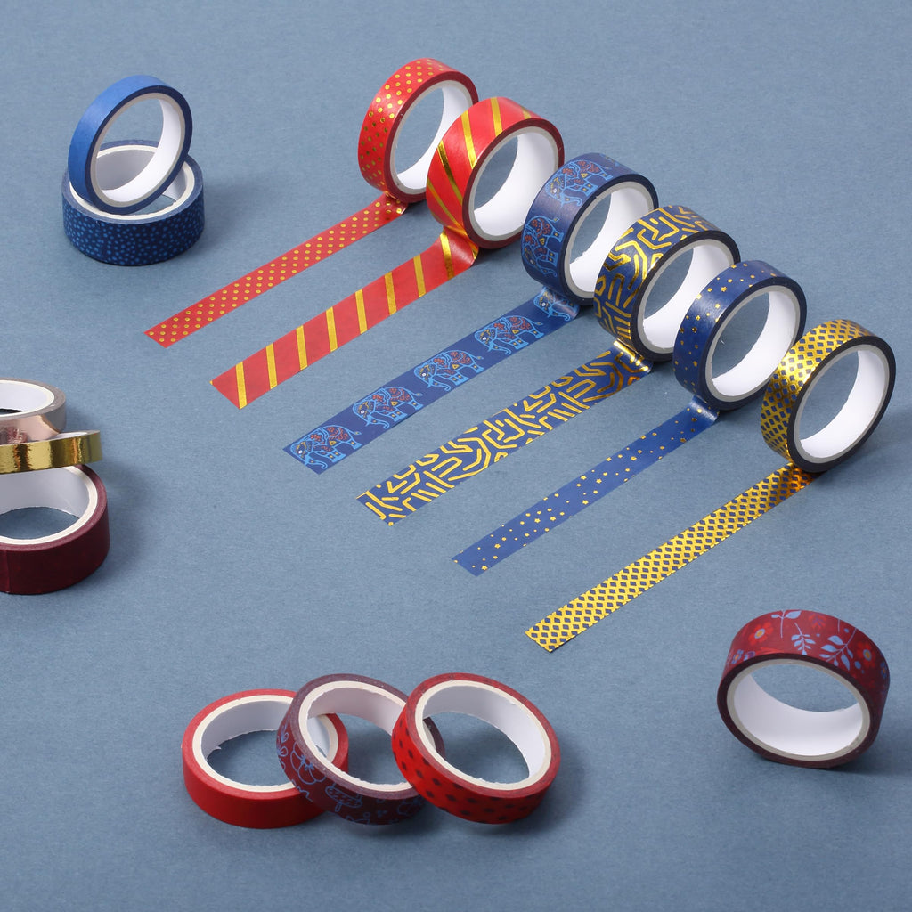 Mr. Pen- Washi Tape Set, 21 Rolls, Assorted Sizes, Floral
