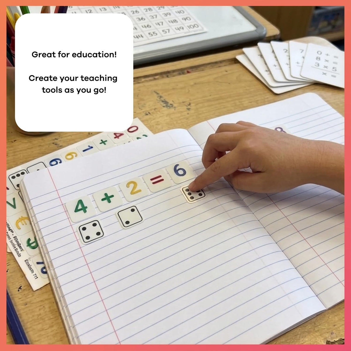 2.5D Tactile Number Stickers – Braille & Print (51 Pack)