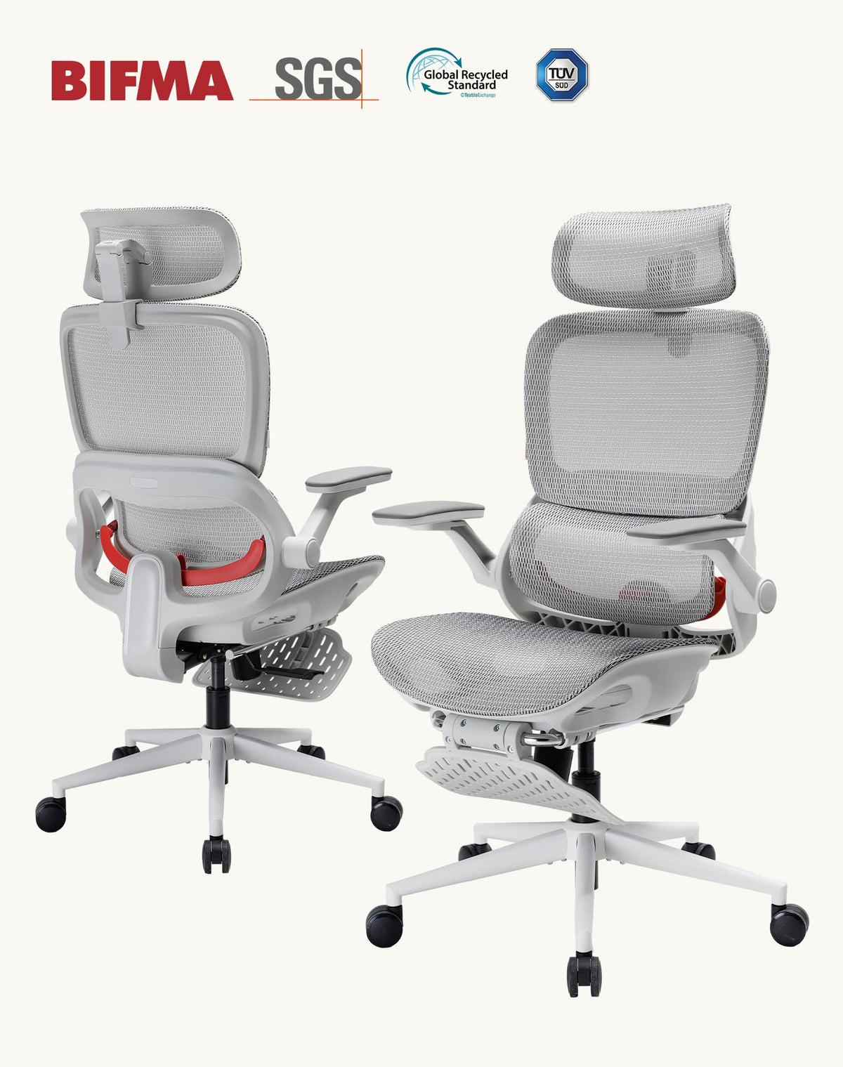 SIHOO M18 Ergonomic Office Chair, Mesh Back Desk Chair with Headrest
