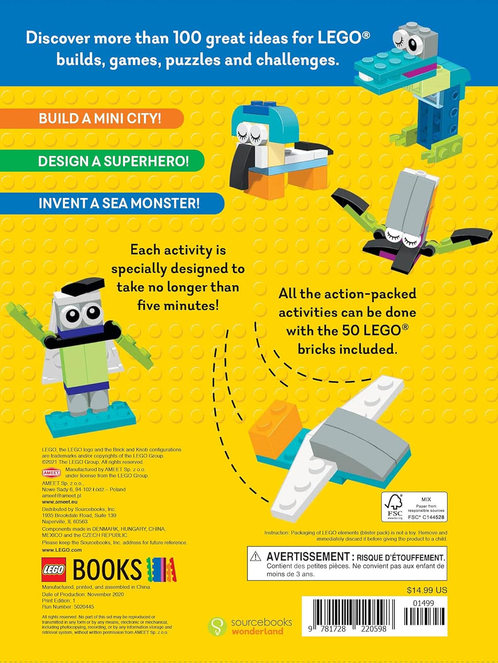 LEGO Books: 5-Minute Builds (Ages 5+, 100+ Ideas)