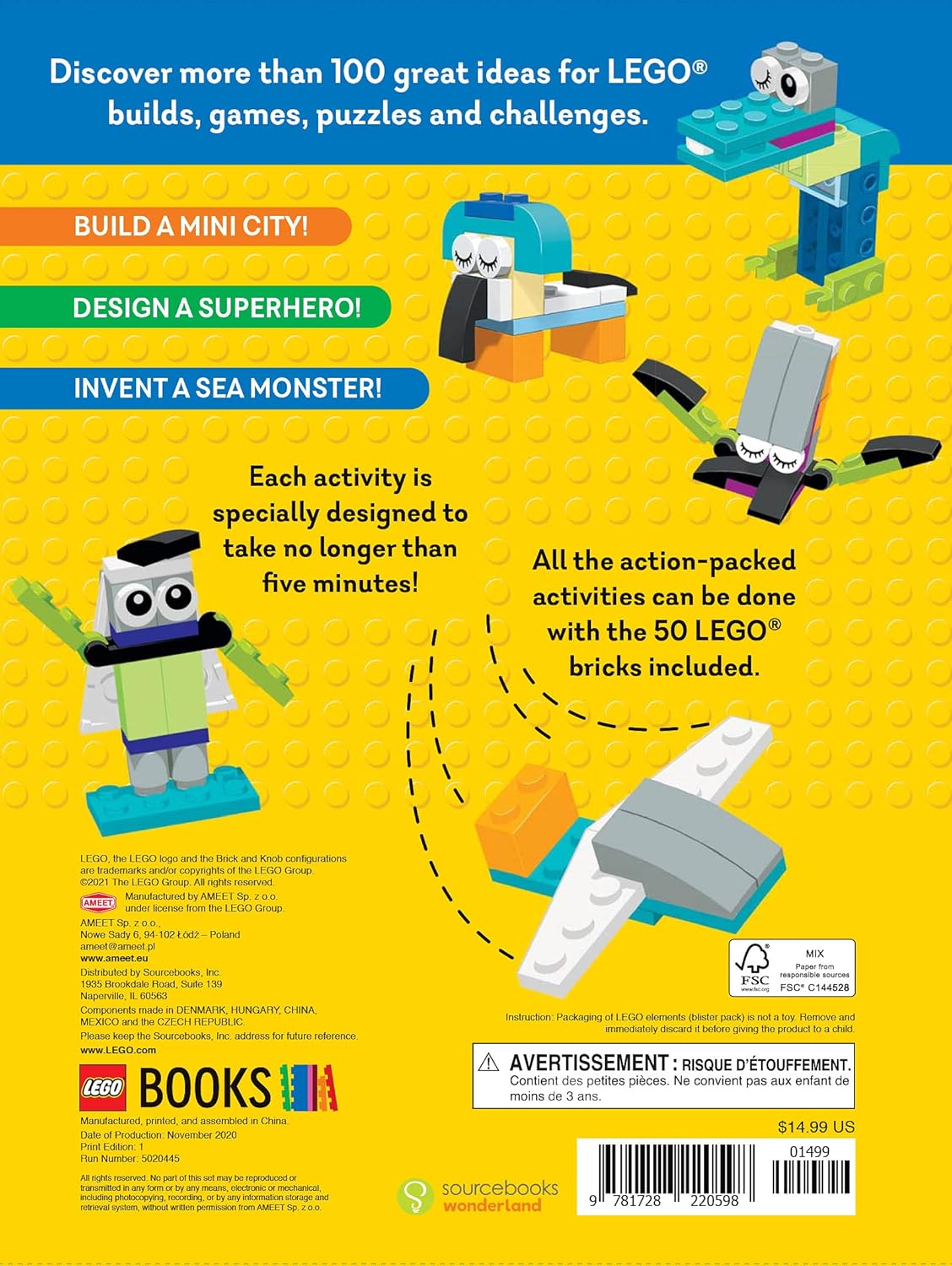 LEGO Books: 5-Minute Builds (Ages 5+, 100+ Ideas)
