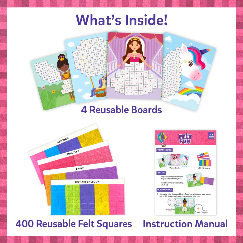 Skillmatics Felt Fun – Animals, Mosaic Art & Craft Activity, Christmas Gift