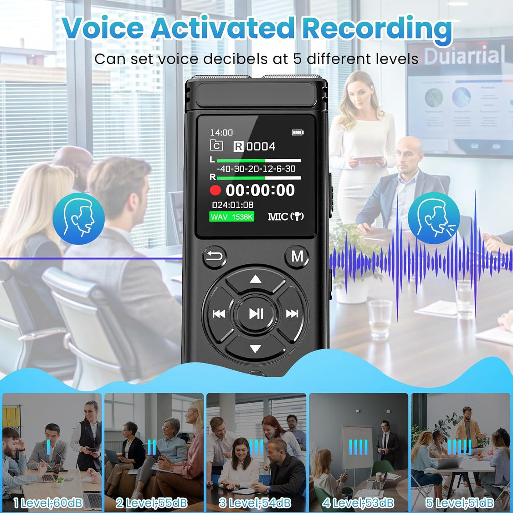 Tonfarb 136GB Digital Voice Recorder with Playback,9775 Hours Audio Record