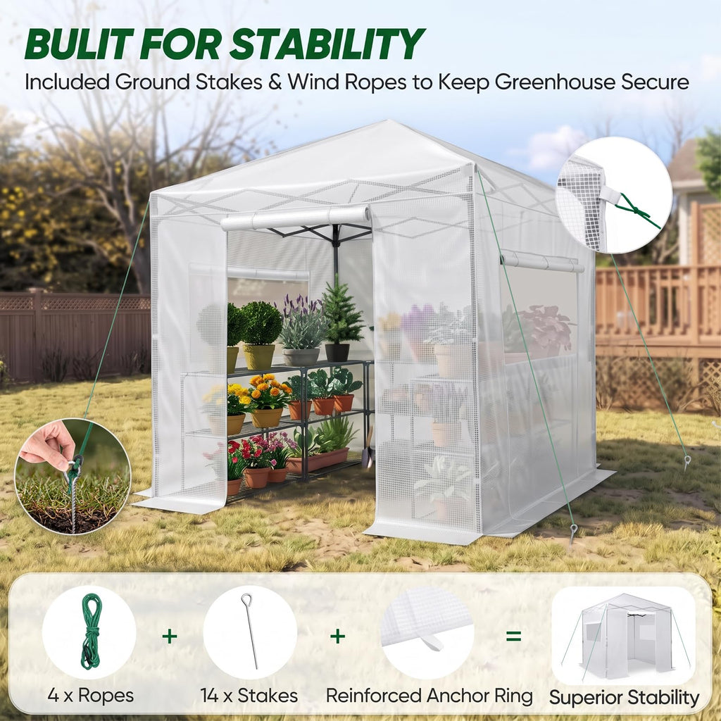 EAGLE PEAK Pop-Up Walk-In Greenhouse (Multiple Sizes)
