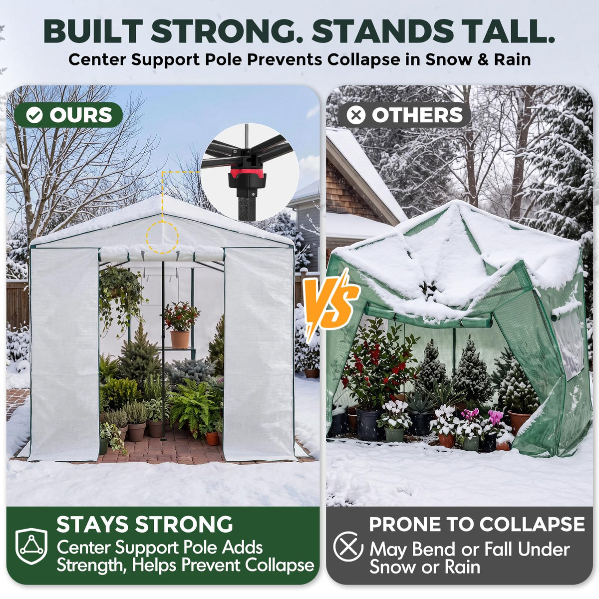 EAGLE PEAK Pop-Up Walk-In Greenhouse (Multiple Sizes)